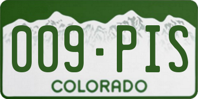 CO license plate 009PIS