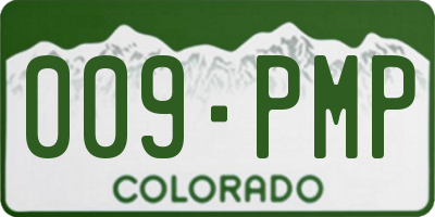 CO license plate 009PMP