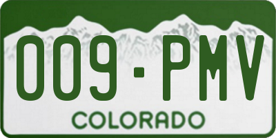 CO license plate 009PMV