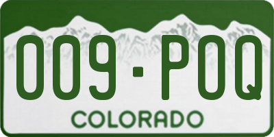 CO license plate 009POQ