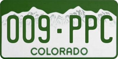 CO license plate 009PPC