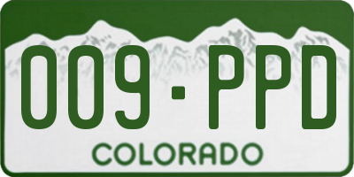 CO license plate 009PPD