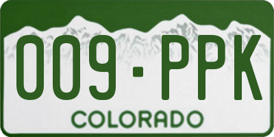 CO license plate 009PPK