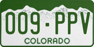 CO license plate 009PPV