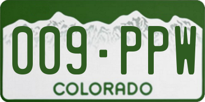 CO license plate 009PPW