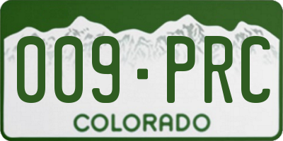 CO license plate 009PRC