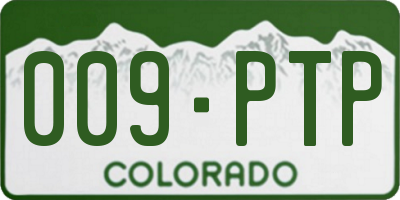 CO license plate 009PTP