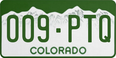 CO license plate 009PTQ