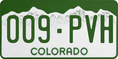 CO license plate 009PVH