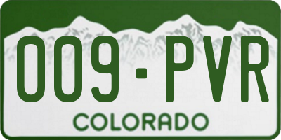 CO license plate 009PVR