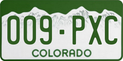 CO license plate 009PXC