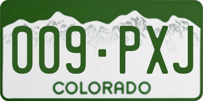 CO license plate 009PXJ