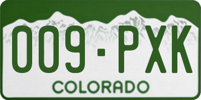 CO license plate 009PXK
