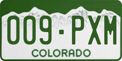 CO license plate 009PXM