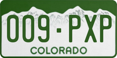 CO license plate 009PXP