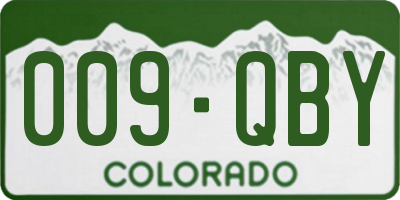 CO license plate 009QBY