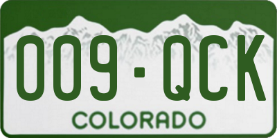 CO license plate 009QCK