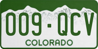 CO license plate 009QCV