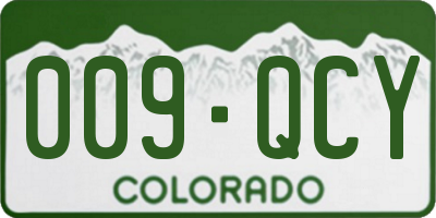 CO license plate 009QCY