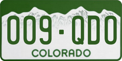 CO license plate 009QDO