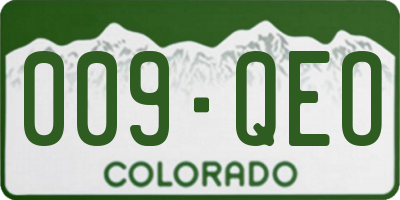 CO license plate 009QEO