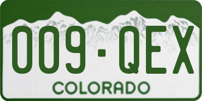 CO license plate 009QEX