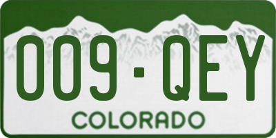 CO license plate 009QEY