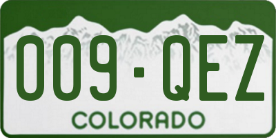 CO license plate 009QEZ