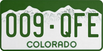 CO license plate 009QFE