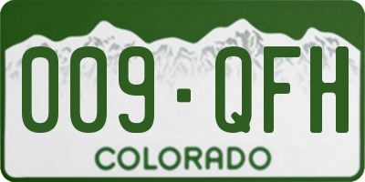 CO license plate 009QFH