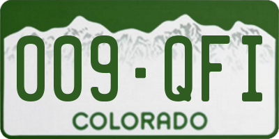 CO license plate 009QFI
