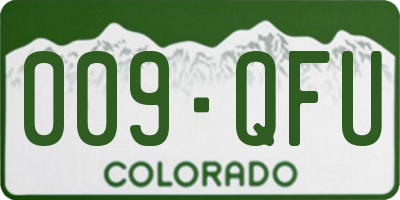 CO license plate 009QFU