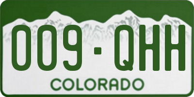 CO license plate 009QHH