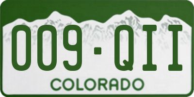 CO license plate 009QII