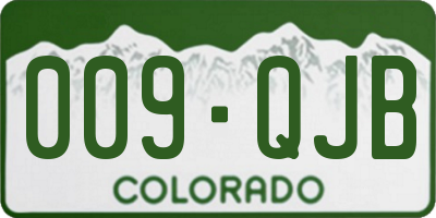 CO license plate 009QJB