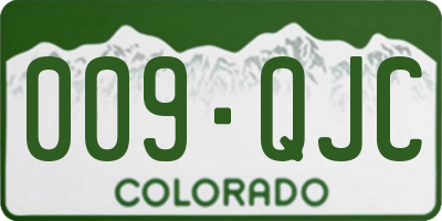 CO license plate 009QJC