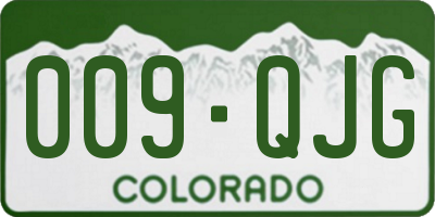 CO license plate 009QJG