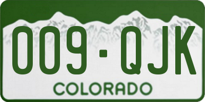 CO license plate 009QJK