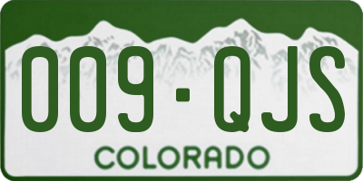 CO license plate 009QJS