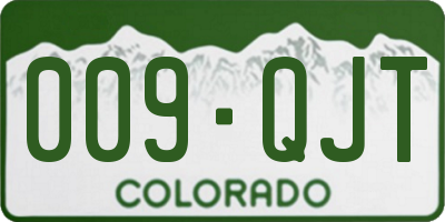 CO license plate 009QJT