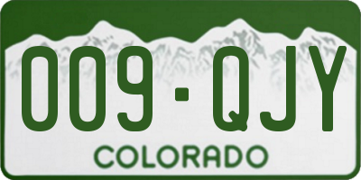 CO license plate 009QJY