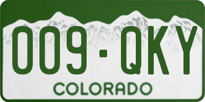 CO license plate 009QKY