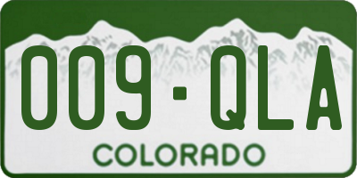 CO license plate 009QLA