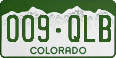 CO license plate 009QLB