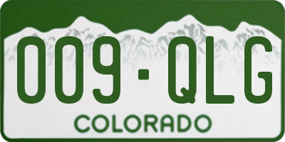 CO license plate 009QLG