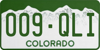CO license plate 009QLI