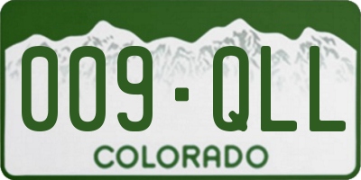 CO license plate 009QLL