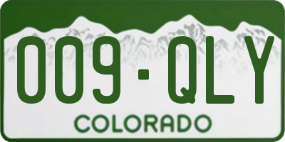 CO license plate 009QLY