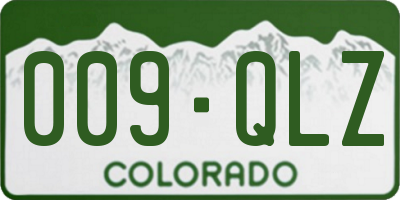 CO license plate 009QLZ
