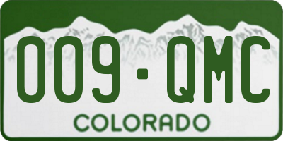 CO license plate 009QMC